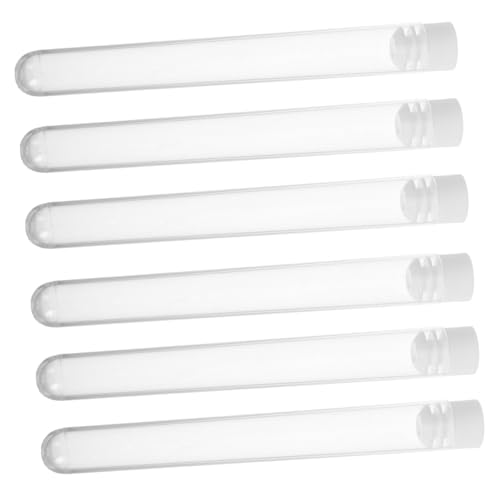 PACKOVE 15stücke Kunststoff Reagenzgläser Mit Kappen Wimpernbürstenröhrchen Reise-make-up-pinselhalter Probenflaschen Aufbewahrungsbehälter Bürste Für Mascara-pinsel Transparente von PACKOVE