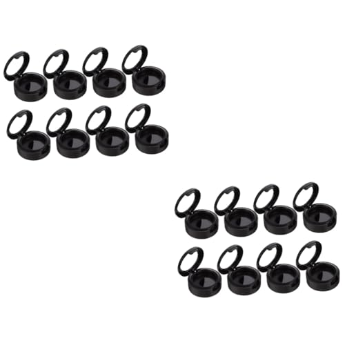 PACKOVE 16 Stck Teiliges Lidschatten Schwarz Organizer Kompakt Leicht Praktischer Make Up Behälter für Lidschatten Puder Lippenpflege für Zuhause und Reisen von PACKOVE