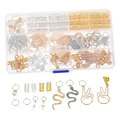 PACKOVE 173stücke Teiliges Mit Haar Manschetten Perlen Für Zöpfe Flecht Zubehör Haarschmuck Haar Ringe Für Diy Frisuren Geeignet Für Partys Und Alltagsgebrauch von PACKOVE