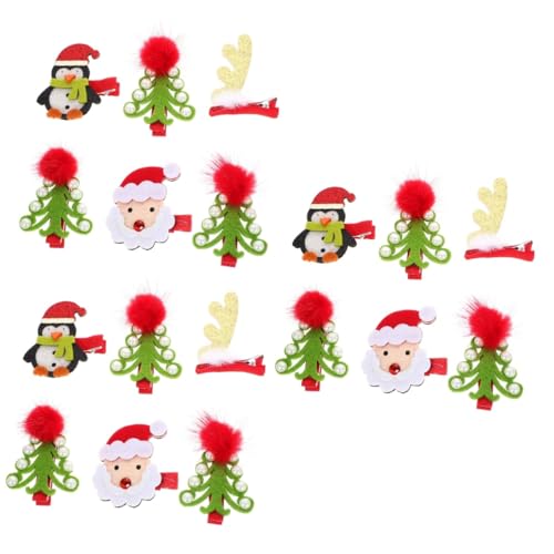 PACKOVE 18 Stk Haarspangen Für Kinder Weihnachtsbogen Urlaub Haarspangen Mädchen Hüte Weihnachtshaarschmuck Weihnachtsspangen Für Kinder Weihnachtshaarspangen Mädchen Hut Weihnachtsbaum von PACKOVE