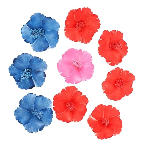 PACKOVE 18 Stk hawaiianische dekorationen Nagel-Übungsmatte Haarschmuck für die Braut Hochzeitsdekorationen Haarspangen hawaiianische blumen für haare hawaiianische Blumen für Haarschmuck von PACKOVE