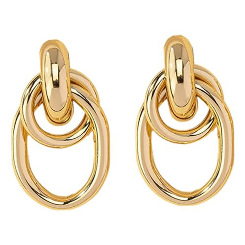 PACKOVE 1Paar Große Geometrische Kreis Ohrringe für Damen Minimalistische Creolen Modischer Statement Tropfen Schmuck für Partys und Besondere Anlässe PACKOVE 1Paar Große Geometrische Kreis Ohrringe für Damen Minimalistische Creolen Modischer Statement Tropfen Schmuck für Partys und Besondere Anlässe von PACKOVE