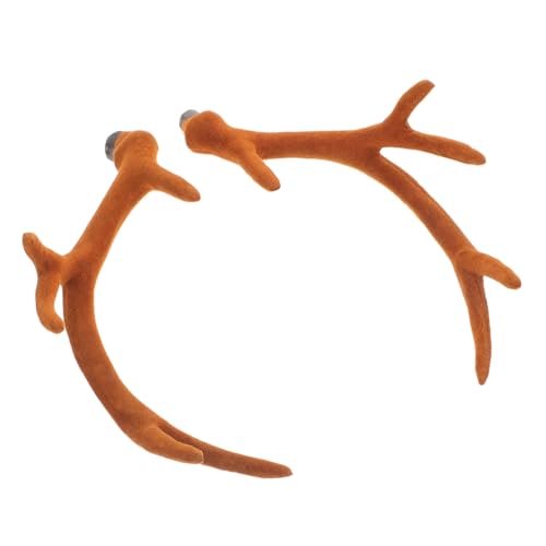 PACKOVE 1Paar Künstliche Hirschgeweihe Dekorative DIY Haarschmuck für Weihnachten Kreative Bastelprojekte Fotorequisiten Furry Kopfbedeckung für Festliche Anlässe von PACKOVE