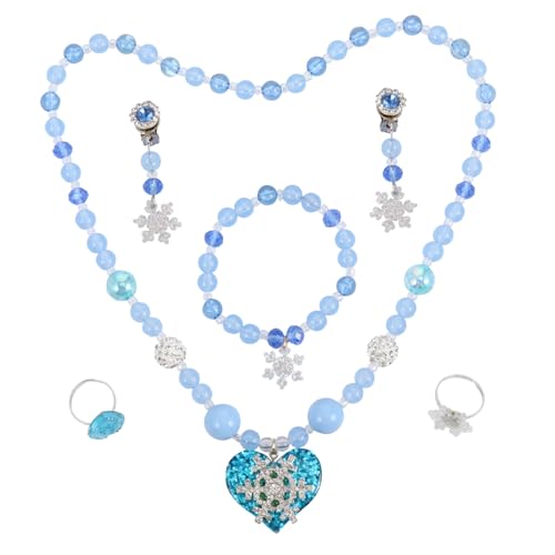 PACKOVE Perlen Halskette Armband Ohrringe Satz für Mädchen Imitation Perlen Schmuckset Foto Requisiten Süße Accessoires Langlebig und Sicher für Kinder von PACKOVE