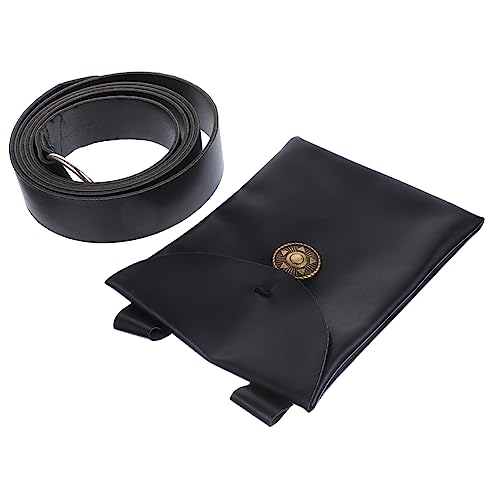 PACKOVE Mittelalterliche Gürteltasche PU Tragbare Vintage Hüfttasche für Cosplay und Festivals Große Kapazität Retro Stil für Herren für Partys und Reisen von PACKOVE