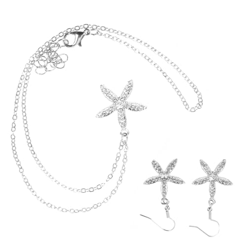 PACKOVE Sternförmige Ohrhänger und Halskette Satz für Damen Kreative Schmuckset Modernes Design Stilvolle Accessoires für Besondere Anlässe Geschenkidee für Geburtstage und Muttertag PACKOVE Sternförmige Ohrhänger und Halskette Satz für Damen Kreative Schmuckset Modernes Design Stilvolle Accessoires für Besondere Anlässe Geschenkidee für Geburtstage und Muttertag von PACKOVE