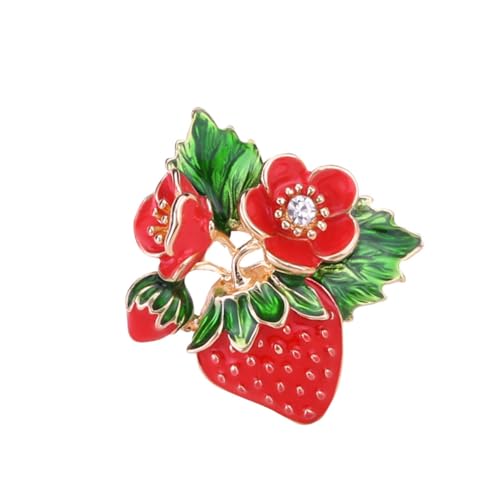 PACKOVE 1stk Anstecknadel Vintage Salatbrosche Stoff-accessoire Erdbeer-brosche Lustige Emaille Broschen Für Damen Obst Tuch Fräulein Rot Europäisch Und Amerikanisch von PACKOVE