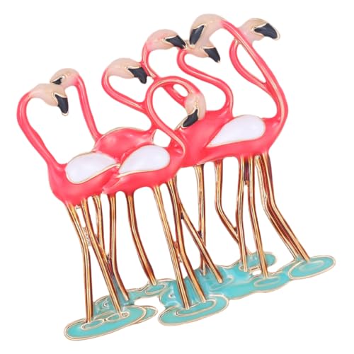 PACKOVE 1Stk rosa Brosche Anstecknadel Flamingo-Dekoration Kleiderbrosche corsage korsage brooch broschen für kleidung Modebrosche Party-Brosche Karikatur schmücken Hawaii Stift Bankett von PACKOVE