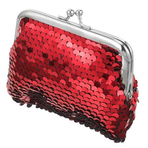 PACKOVE 1Stk Mädchen Geldbörse Pailletten Geldbörse Mini-Geldbörse für Frauen Glitzernde Kosmetiktasche Münzbörse mit Pailletten Strand Kosmetiktasche Kupplungen für Frauen Handtasche von PACKOVE