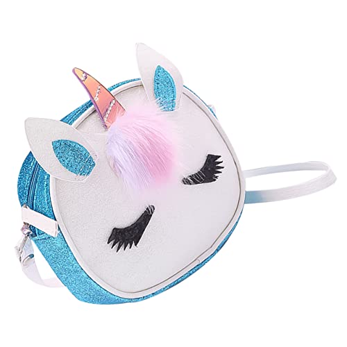 PACKOVE 1Stk Umhängetasche für Mädchen Kinder geldbörsen Mädchen-Einhorn-Geldbörse Kinder umhängetasche Reisetasche Kinder Schultertasche Handtasche PU-Umhängetasche Karikatur funkeln von PACKOVE