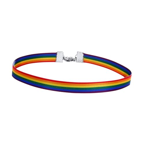 PACKOVE Regenbogenhalsband Für Damen Mit Schlüsselbeinband-dekoration Halsketten-dekor Aus Regenbogenseil Tragbar Als Kette Oder Armband von PACKOVE