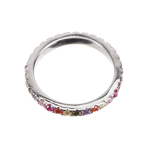 PACKOVE Weißgold Ring Mit Zirkonia Für Damen Und Herren Stilvolle Verlobungsringe Finger Schmuck Für Romantische Geschenke von PACKOVE