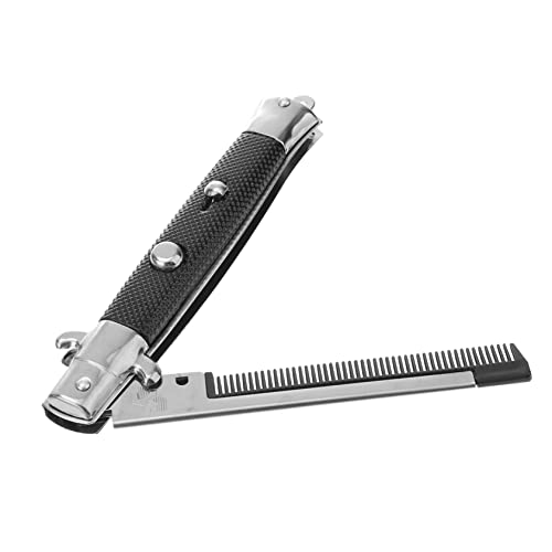PACKOVE Faltbarer Metallkamm Mit Federkamm Kunststoffgriff Für Männer Tragbarer Reisekamm Geeignet Für Gelegenheiten von PACKOVE