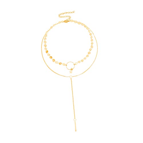 PACKOVE 1Stück Halskette mit Pailletten Handgemachte Stern Quaste Halskette Hochwertiger für Besondere Anlässe für Freunde Kombinierbar mit Jeans von PACKOVE