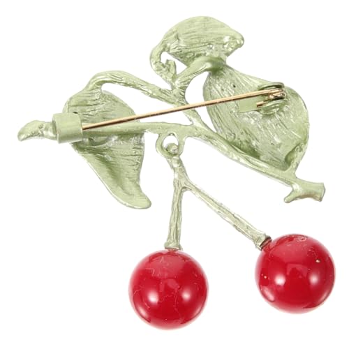 PACKOVE Modebrosche Aus Legierung Im Design Einer Kirsche Kleideranstecker Für Taschen Rucksäcke Mützen Und Kleidung Dekorbrosche Für Junge Mädchen Und Erwachsene Abzeichenbrosche Als Gesc von PACKOVE