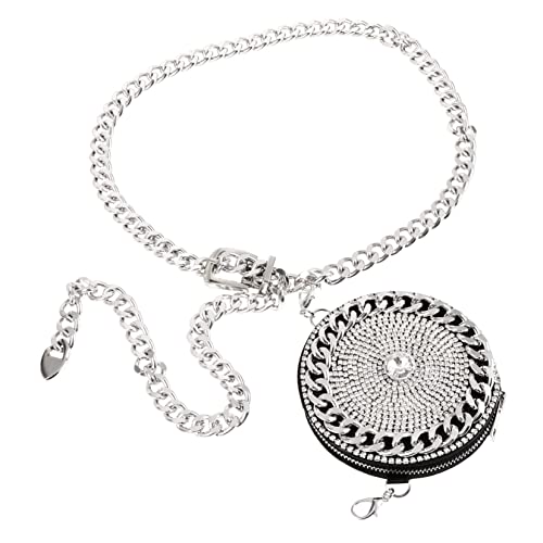 PACKOVE Rhinestone Inlaid Mini Crossbody Bag Für Damen Glitzernde Hüfttasche Mit Kette Für Partys Und Reisen Kein Stauraum Für Handys Einzigartiges Design von PACKOVE