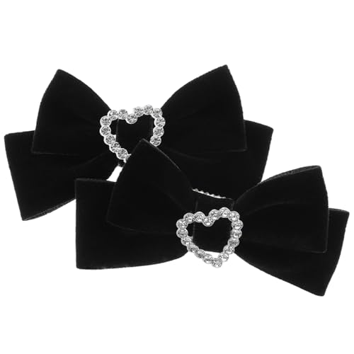 PACKOVE Haarspangen Mit Schleife Aus Metall Und Velours Für Mädchen Und Teenager Accessoires Für Urlaub Und Outfit Vielseitig Einsetzbar Für Verschiedene Frisuren von PACKOVE