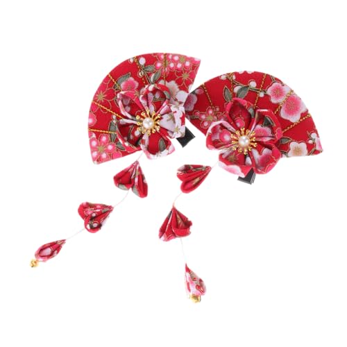 PACKOVE 1paar Japanische Haarnadeln Mit Quasten Und Blumen Haarschmuck-accessoires Für Hochzeiten Und Spezielle Anlässe Haarclips Für Und Mädchen von PACKOVE