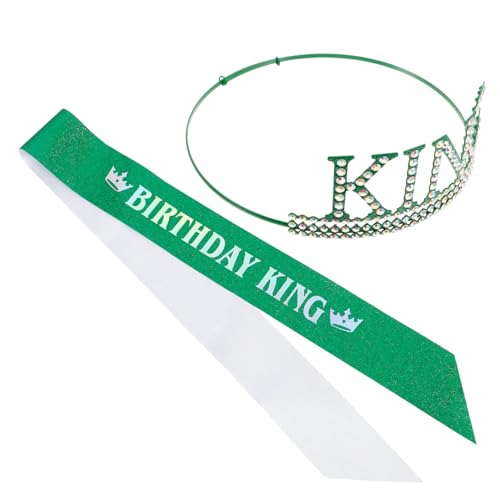 PACKOVE 1satz Geburtstagskrone Mit Schärpe Und -haarreif Für Accessoire Für Geburtstagsfeiern Und Themenveranstaltungen Und von PACKOVE