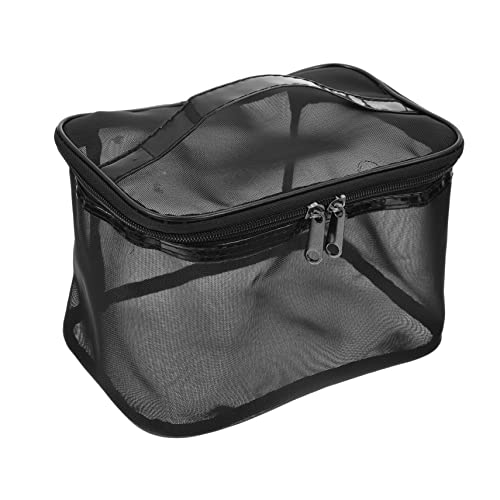 PACKOVE 1stk Aufbewahrungstasche Reise Kulturtasche Makeup Tasche Reise-Organizer-Taschen Klarer Kosmetikkoffer Mesh-toilettenartikel Quadratische Tasche Nylon Reisen Hohe Kapazität von PACKOVE