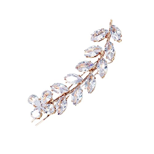 PACKOVE 1stück Haarspange Mit Haarschmuck Für Mädchen Und Dekorationszubehör Für Partys Und Besondere Anlässe Goldene Haarklammer Mit Kreativem Blätterdesign von PACKOVE