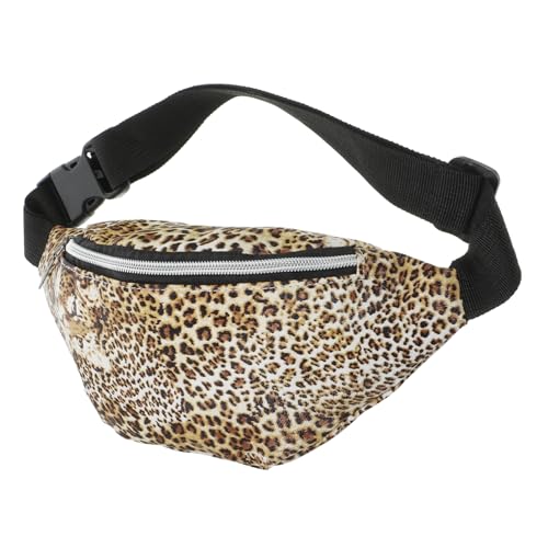 PACKOVE 1stück Leopardenmuster Pu Leder Gürteltasche Verstellbare Crossbody Bag Für Laufen Und Klettern Geeignet Für Damen Praktische Und Modische Umhängetasche von PACKOVE