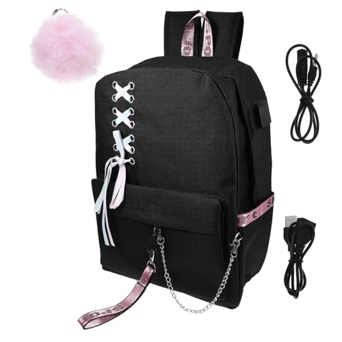 PACKOVE 1stück Stylischer Rucksack Für Schüler Praktischer Und Kreativer Drawstring Backpack Mit Bowknot Große Kapazität Seitliche Taschen Für Wasserflasche Und Regenschirm Aus von PACKOVE
