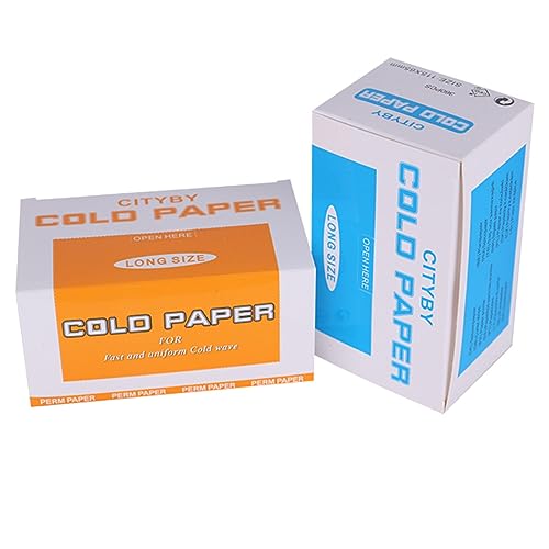 PACKOVE 2 Boxen Boxen Ultra Dünnes Friseurbedarf Papier für Dauerwellen Haarschneidepapier zum Schutz Kalte und Dauerwellenbehandlungen Zufällige Farbe von PACKOVE