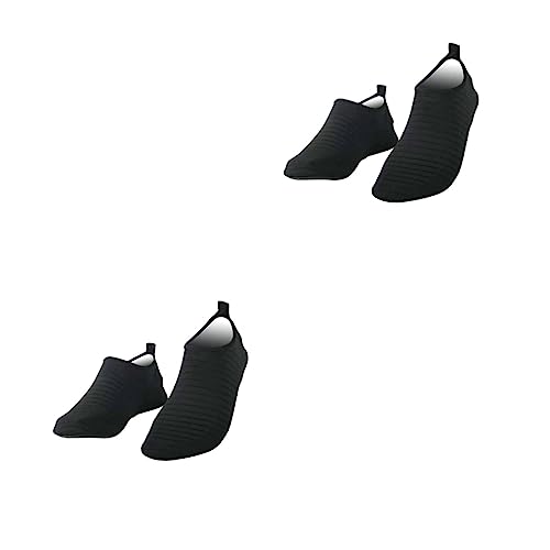 PACKOVE 2 Paar Verdickte Nicht-Yoga-socken Mit Silikongriffen Bequeme Zimmersocken Für Fitness-Pilates von PACKOVE