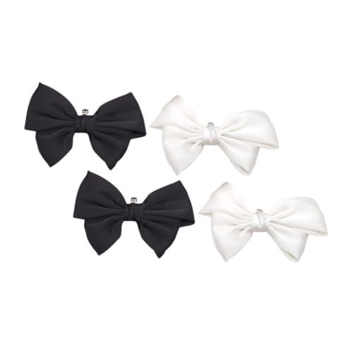 PACKOVE 2paare Schuhclips Mit Schleife Abnehmbare Stoffschleifen Für Damen Schwarz Und Weiß Schuhschmuckclips Für High Heels Schuhzubehör Für Hochzeiten Und Partys von PACKOVE