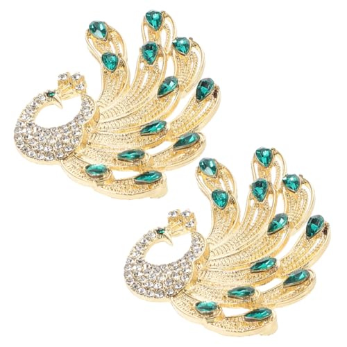 PACKOVE 2stücke Brosche Anstecknadel Strass Vogel Damen Mädchen Zinklegierung Elegantes Design Für Schal Kleid Pullover Strickjacke von PACKOVE