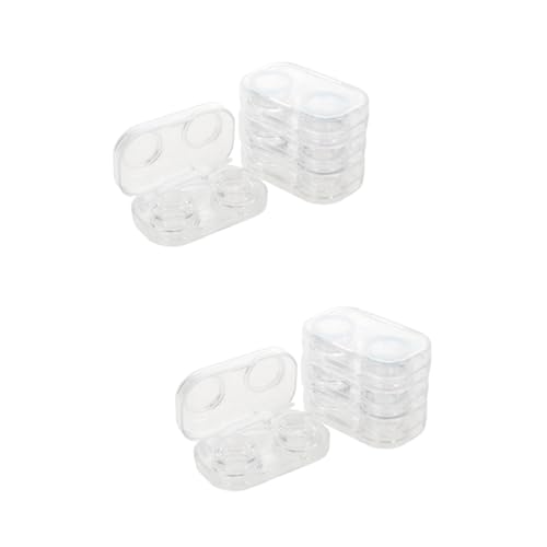 PACKOVE 2 Sätze Kontaktlinsenbehälter Etuis In Großpackung Reise Kontaktlinsenbehälter Kosmetiklinsenbehälter Einführwerkzeug Kontaktlinsenhalter Kosmetiklinsen Organizer 4 Stücke * 2 von PACKOVE