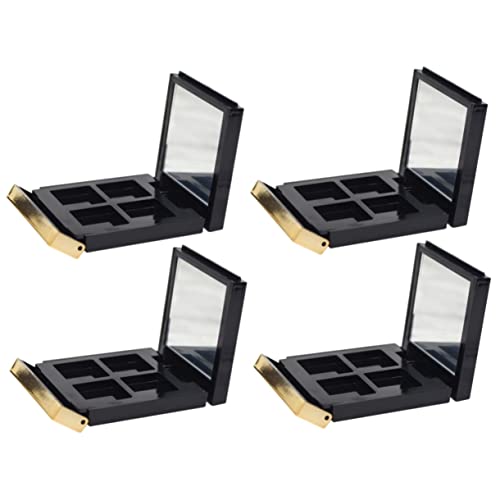 PACKOVE 2 Sätze Leere Lidschattenboxen Mit Spiegel Goldrand Kosmetik Organizer Für Make Up Aufbewahrungslösung Für DIY Make Up Paletten Und Unterwegs 2 Stück * 2 von PACKOVE