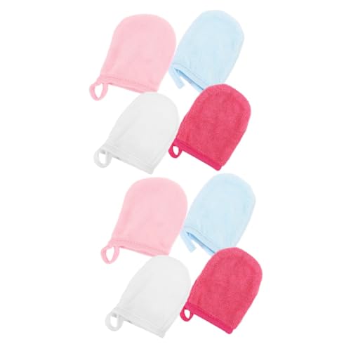 PACKOVE 2 Sätze Mikrofaser Waschhandschuhe Wiederverwendbare Gesichtsreinigungshandschuhe Für Sanfte Makeup Entfernung Und Hautreinigung Für Empfindliche Haut Waschbar Und 4 Stücke * 2 von PACKOVE