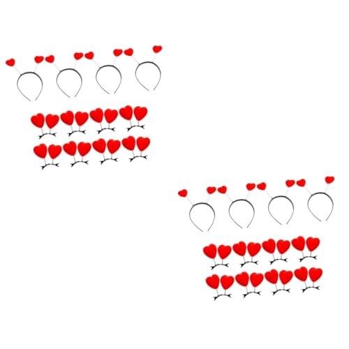 PACKOVE 2 Sätze Dreidimensionales Herz-stirnband Valentinstag Haarreifen Herz-bopper-haarspangen Valentinstag Sonnenbrille Kopfschmuck Im Herzdesign Plastik Schmücken Kleidung Kind von PACKOVE