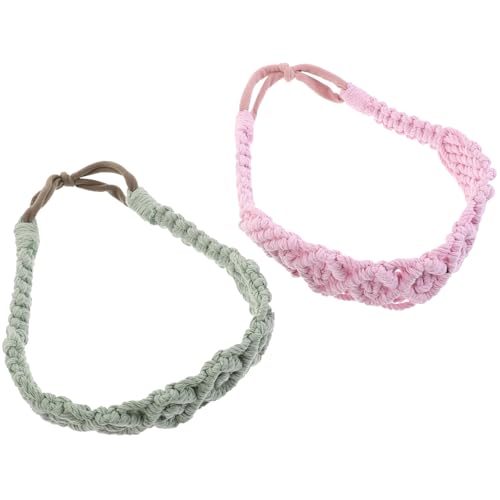 PACKOVE 2stücke Häkelstirnbänder Für Damen Bohemian Stirnband Elastisch Gehäkeltes Stirnband Weich Leicht Sport Yoga Laufen Tragen Dekorativ Zierlich von PACKOVE