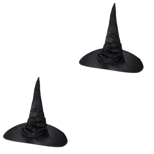 PACKOVE 2 Stk Gefalteter Hexenhut Großer Hexenhut Zum Aufhängen Im Hof Kostüm Halloween-hexenzubehör Halloween-festival-kopfschmuck Halloween Schwarzer Hexenhut Kind Ecke Kleidung Tuch von PACKOVE