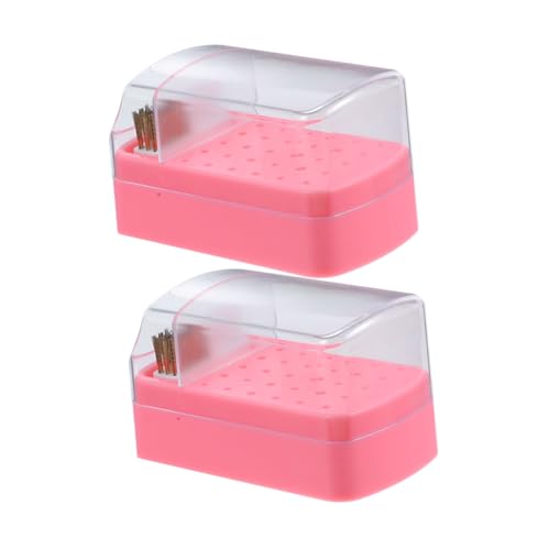 PACKOVE 2stücke Aufbewahrungsbox Für Nagelbohrer Mit Löchern Reinigungskoffer Organizer Nagelbohrerhalter Aus Kunststoff Tragbar Für Und Salongebrauch von PACKOVE