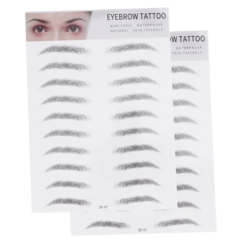 PACKOVE 2 Stück Aufkleber für Augenbrauen Schablone Augenbrauen übertragen bekommen Männer realistisch Form Dunkel Augenbrauenwerkzeug Nachahmung Augenbraue künstliche Augenbraue Schwarz von PACKOVE