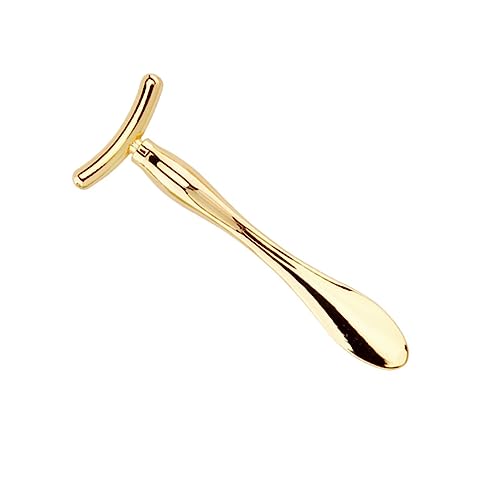 PACKOVE 2 Stück Augenmassagegerät golden Hautpflege Augenmassagestab Schönheitsschaufel Mini-Make-up-Löffel von PACKOVE