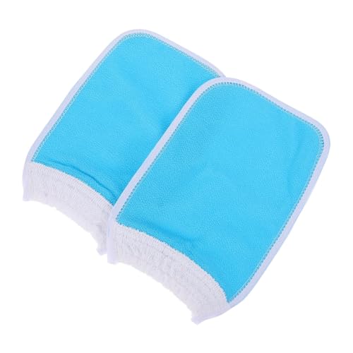 PACKOVE 2 Stück Badetuch Fleece Waschlappen Zum Peeling Waschlappen Badezimmerreinigung Baumwolle Mikrofaser Reinigung Körperpeeling Dusche Peeling Handtuch Hand Schlamm von PACKOVE