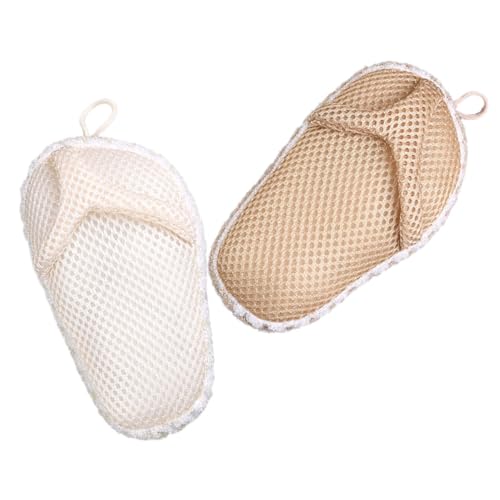 PACKOVE 2 Stück Badetuch Peeling Dusche Peeling Wäscher Schrubbtuch Badewaschlappen Körperwaschlappen Körperwaschmittel Seidenzahnseide von PACKOVE