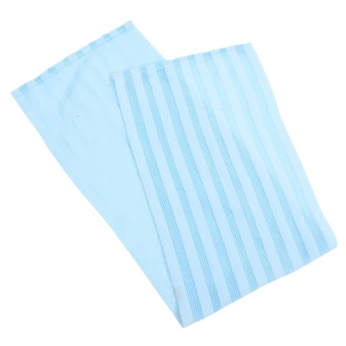 PACKOVE 2 Stück Badetuch Peeling Rückentuch Für Dusche Schrubber Körperpeeling Tuch Peeling Handtücher Badezimmer Pads Peeling Waschlappen Peeling Handtuch Luffa Polyester Blau von PACKOVE