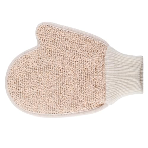 PACKOVE 2 Stück Badetuch Zurück Peeling-Körperwäscher mit Griffen abgestorbene Haut entfernen Schrubbhandschuhe tief Hautpflege-Tools Schrubber für tote Haut Hand-Körperwäscher Beige von PACKOVE