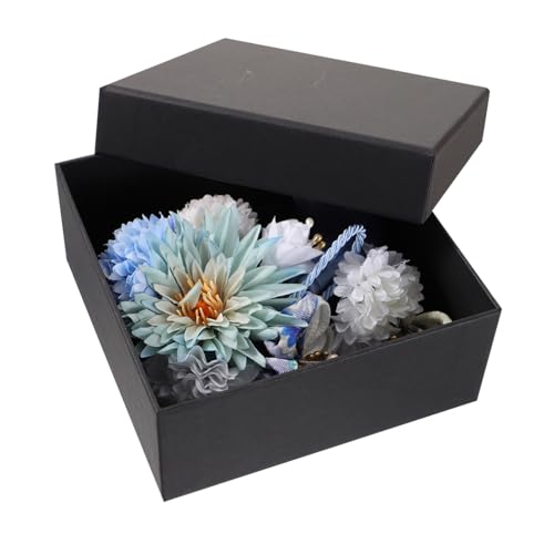 PACKOVE 2 Stück Blauer Braut Haarkamm mit Blumen und Quasten Japanischer Stil Haarschmuck für Hochzeit Teiliges Eleganter Haarschmuck für Damen und Festliche Anlässe von PACKOVE