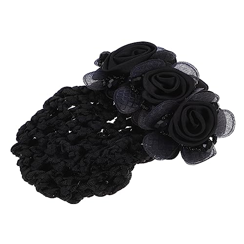 PACKOVE 2stücke Dutt-abdeckung Für Damen Haarnetze Mit Blumen-clip Haarknoten-bezug Aus Stoffmaterial Einfach Zu Tragen Für Balletttänzer Und Berufsleute von PACKOVE