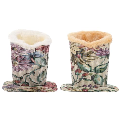 PACKOVE Doppelter Brillenhalter Brillenhalter Mit Plüsch Gefüttert Sonne Brillen Nachttische Etui Brillenständer Für Schreibtische Oder Nachttische, Stoffbrille von PACKOVE