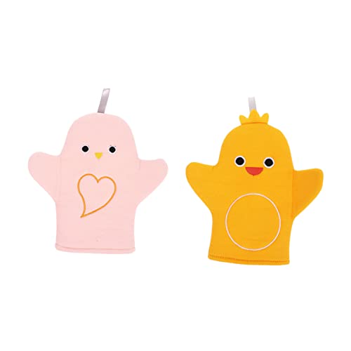 PACKOVE 2 Stück Cartoon Badehandschuhe Selbstklebend Für Kleinkinder Babys Zum Baden Für Waschlappen Für Peeling Bräune Waschbar Schrubben Baden Mikrofaserhandschuhe Für von PACKOVE