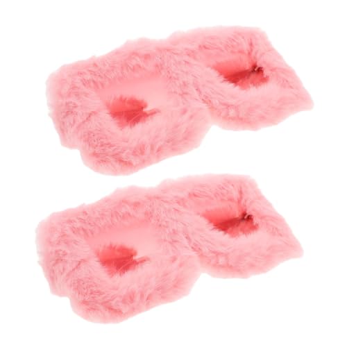 PACKOVE 2 Stück Damen Sonnenbrille mit Flauschigem Plüschrahmen UV Schutz Trendige Partybrille für Festivals und Urlaub Neuheit Leicht und zu Tragen von PACKOVE