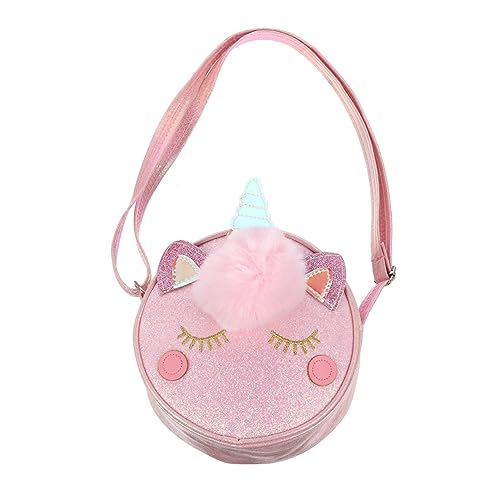 PACKOVE 2st Einhorn Umhängetasche Einhorn Handtasche Süße Umhängetasche Einhorn Geschenke Umhängetasche Kreis Funkeln Cartoon-Tier-kurier-Handtasche Kindertasche Mädchen Blitz Grüßer von PACKOVE